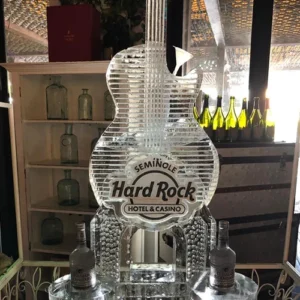 Custom ice luge sculpture with dual channels for serving chilled shots at events and parties | The Ice Butcher