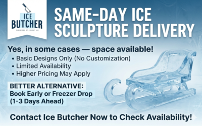 Same Day Ice Sculpture Delivery by Ice Butcher
